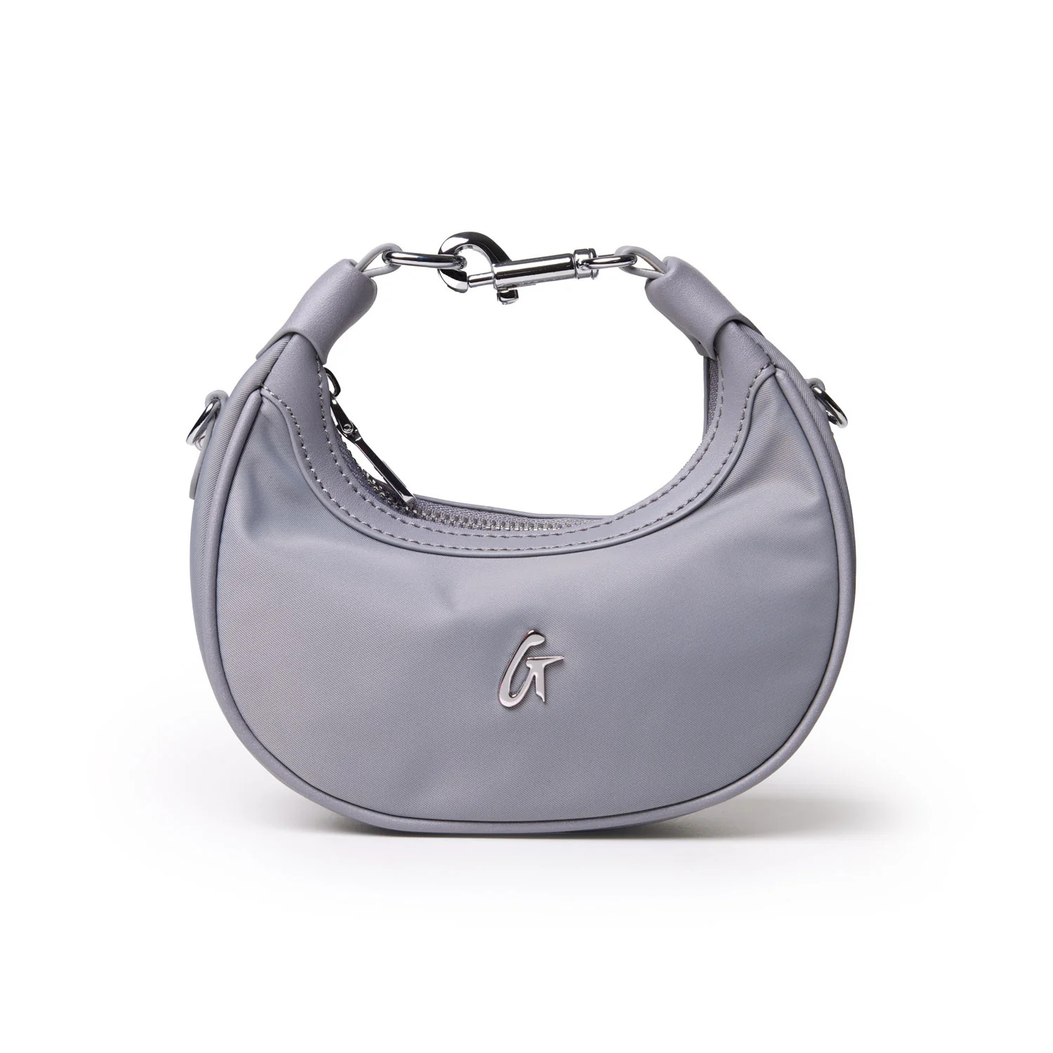 NANO NYLON HOBO BAG - GRAY | Glam-Aholic Lifestyle