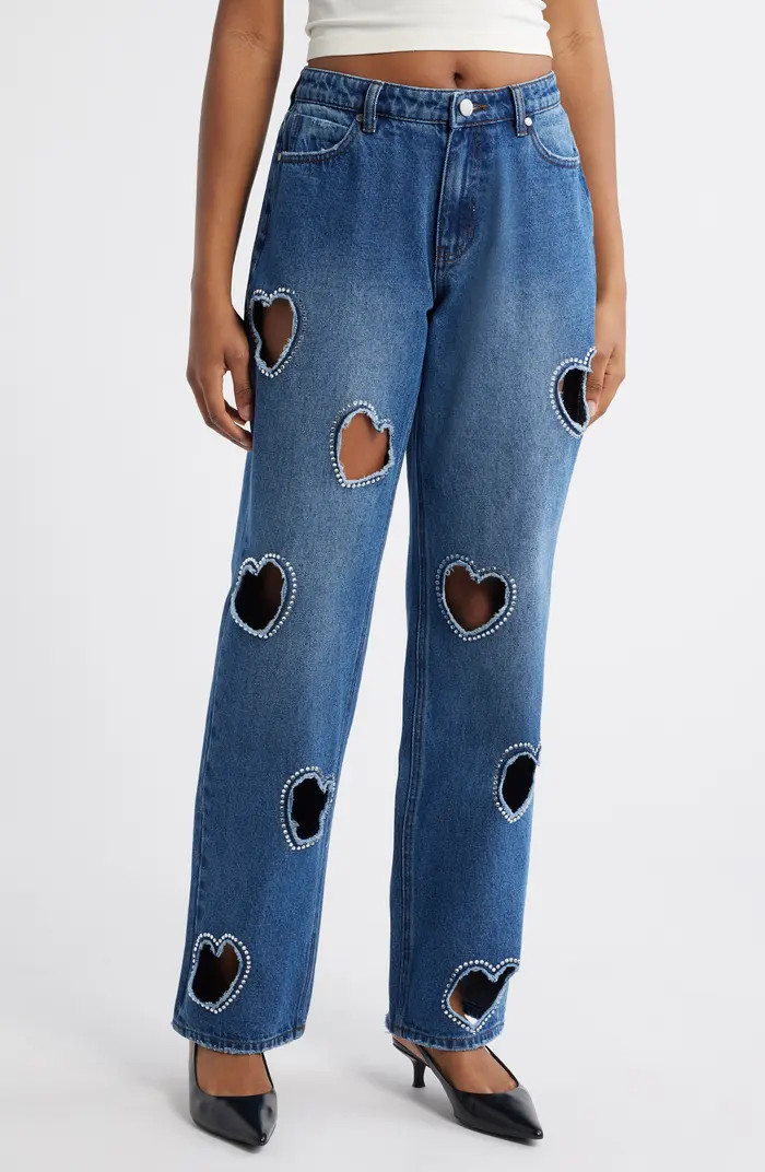 Laser Cut Heart Jeans | Nordstrom
