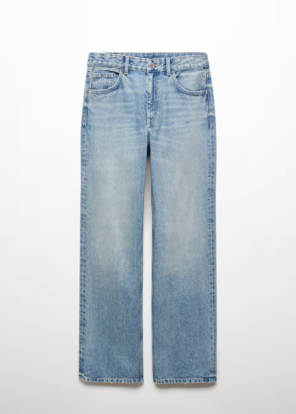 Jean droit taille normale -  Femme | Mango France | MANGO (FR)