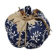 7" Blue Floral Print Fabric Pumpkin Tabletop Accent by Ashland® | Michaels Stores