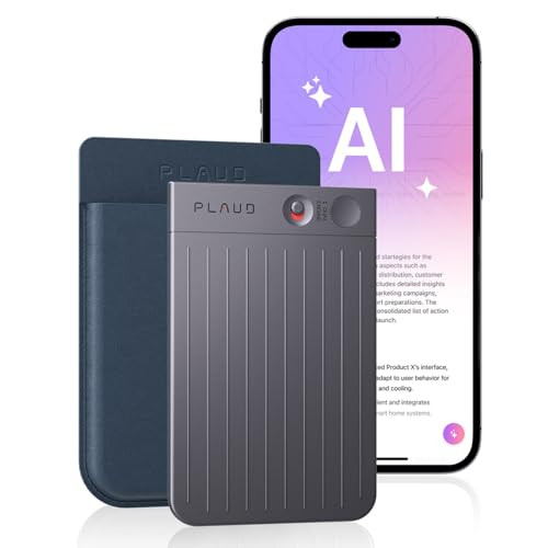 AI Voice Recorder, PLAUD Note AI Note Taking Device, Transcribe & Summarize, Support 112 Languages, 64GB Black Digital Audio Recorder for Lectures, Meetings, Calls, with Magnetic Dark Blue Case | Amazon (US)