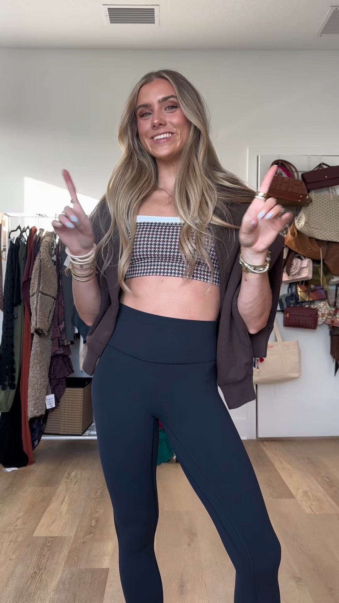 ✨ #abercrombiepartner the fabric here is insane 👏I have been nonstop wearing that burgundy workout set and @abercrombie noticed so we got some new activewear pieces! The fabric, y’all it is a must try. The studioFLEX fabric is lightweight, buttery soft, and nonrestrictive providing a barely there feel. (skin-like) The best part too is that it moves with you during low impact activity and is also great for all-day wear. These leggings also have a smoothing double-layer waistband with no center front seam and flattering v-shaped back seaming detail. A++ all around. 

What I got: YPB On The Go Mockneck size XS color coffee; YPB studioFLEX Double-Layered Sports Bra size XS color brown houndstooth; YPB studioFLEX 7/8-Length Legging size XS color black; YPB On The Go Crew size XS color dark blue. 

#ypb #ypbabercrombie #ypbactivewear #activewear #workoutoutfit #athleticwear #athleticwearhaul #workoutset #haul #tryonhaul #tryon #tryonwithme #shoppinghaul #abercrombiehaul #abercrombiefinds #abercrombiestyle #abercrombie 

#LTKFindsUnder100 #LTKSaleAlert #LTKActive