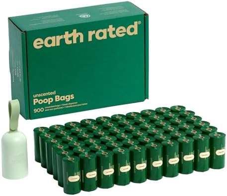 Earth Rated Dog Poop Bag Holder, Durable and Guaranteed Leakproof, Unscented, 1 Dispenser and 900... | Amazon (US)