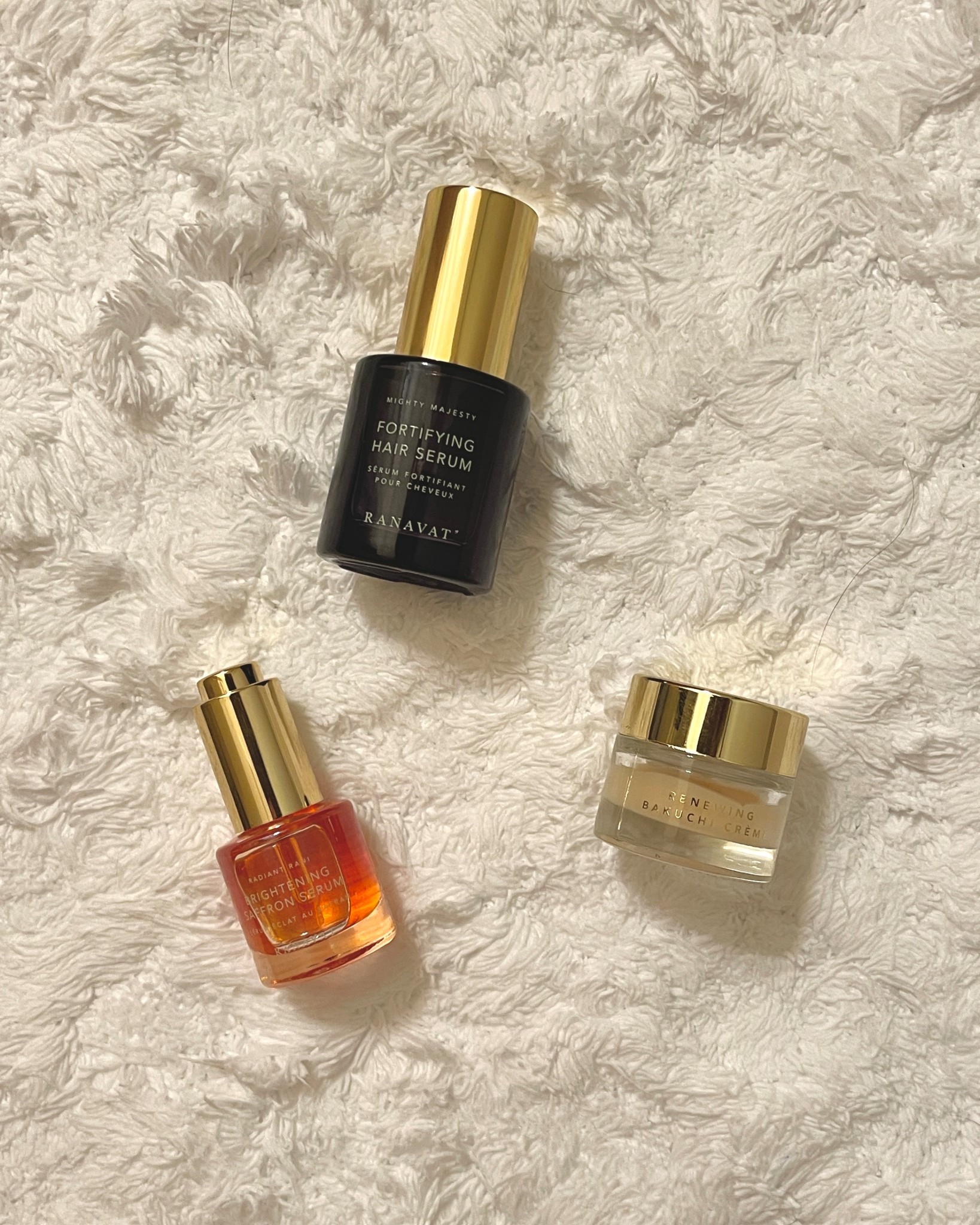 My new beauty favorites, with a touch of luxury. Ranavat has nailed down the luxurious feeling while still remaining clean beauty. Made in India, this trio is sure to change your whole beauty routine 🧡🧖🏼‍♀️✨
•
•
•
#beauty #cleanbeauty #skincare #haircare #ranavat #faceoil #moisturizer #facecream #hairoil #indianbeauty #madeinindia #luxuryskincare #luxuryhaircare 

#LTKselfcare #LTKFindsUnder100 #LTKBeauty