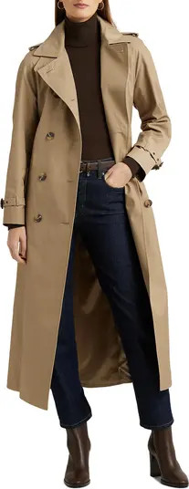 Belted Cotton Blend Gabardine Trench Coat | Nordstrom