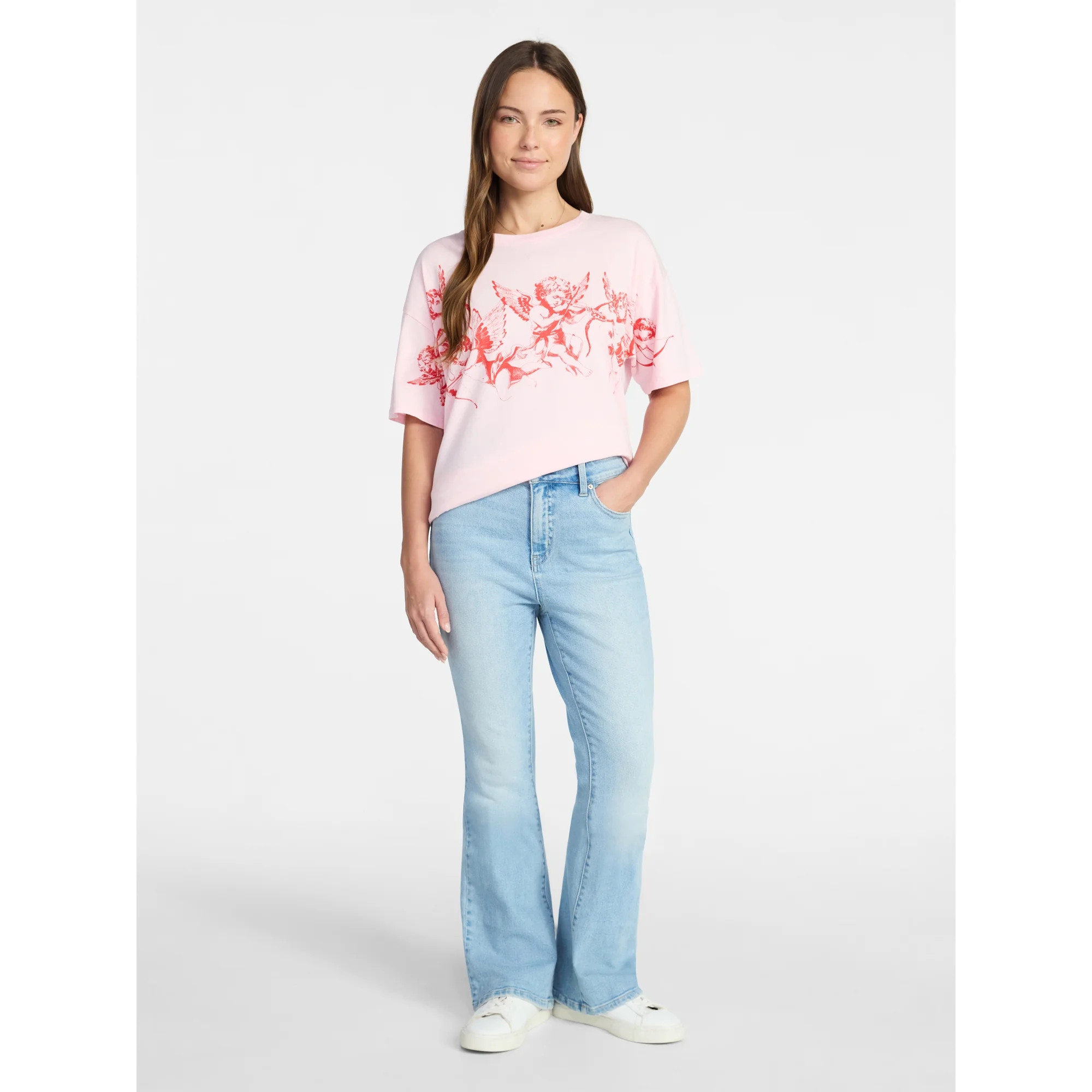 Valentine's Day Women's Cupid Cluster Graphic Tee from Way to Celebrate, Sizes S-XXXL | Walmart (US)