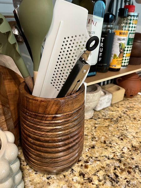 Wood utensil holder - kitchen 

#LTKHome