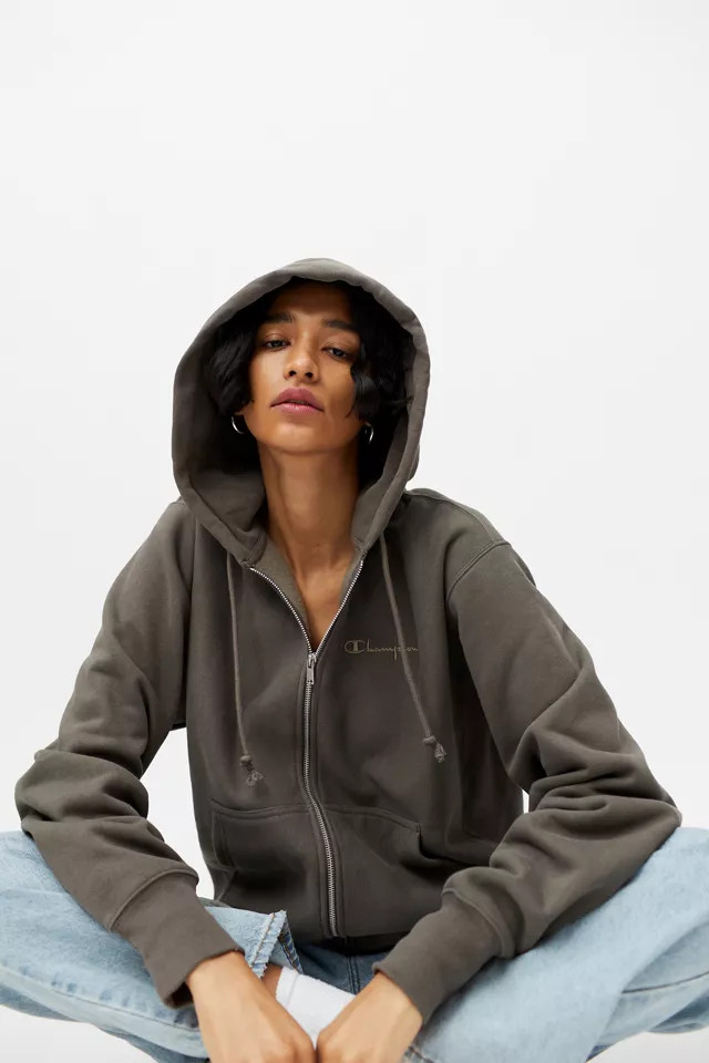 Champion UO Exclusive Reverse Weave Zip-Front Hoodie Sweatshirt | Urban Outfitters (US and RoW)