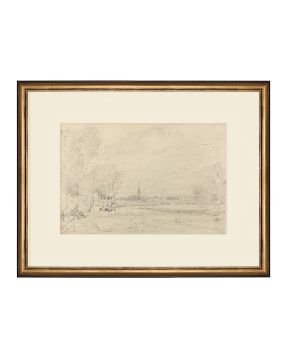 Promenade Drawing III. Antique Landscape Prints. Landscape Sketches Black and White. Printed and ... | Etsy (US)