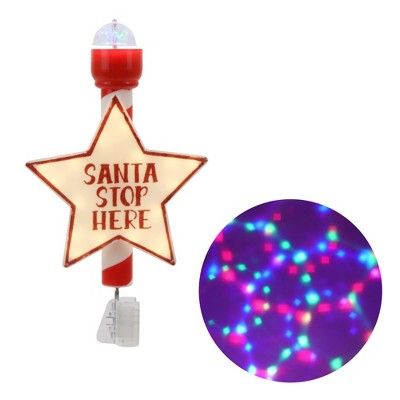 Lit Santa Stop Here Christmas Tree Topper Red - Wondershop™ | Target