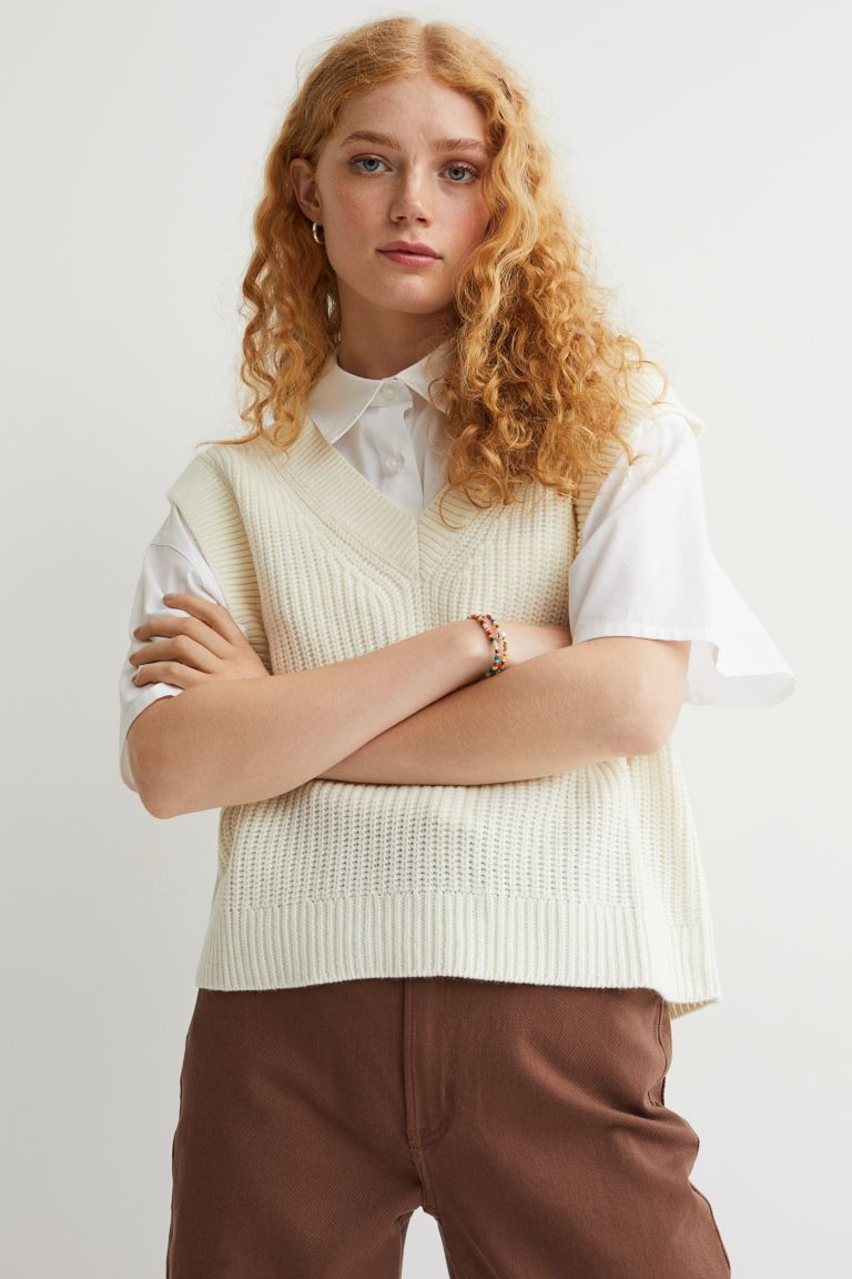 Ribbed sweater vest | H&M (UK, MY, IN, SG, PH, TW, HK)