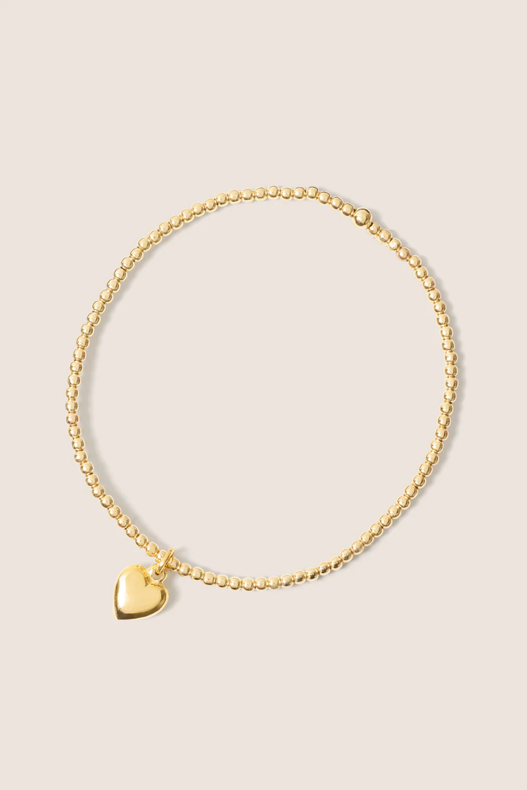 Classic Gold 2mm Bracelet w. Heart | Evereve