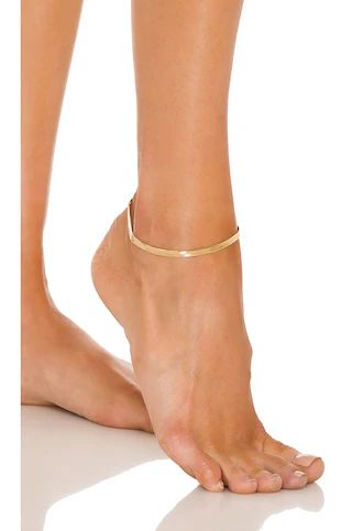 Lili Claspe Reggie Thick Anklet in Gold from Revolve.com | Revolve Clothing (Global)