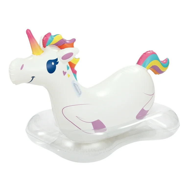 Bluescape White Unicorn Inflatable Water Ride-on Pool Float, for Kids, Age 9 & up, Unisex - Walma... | Walmart (US)