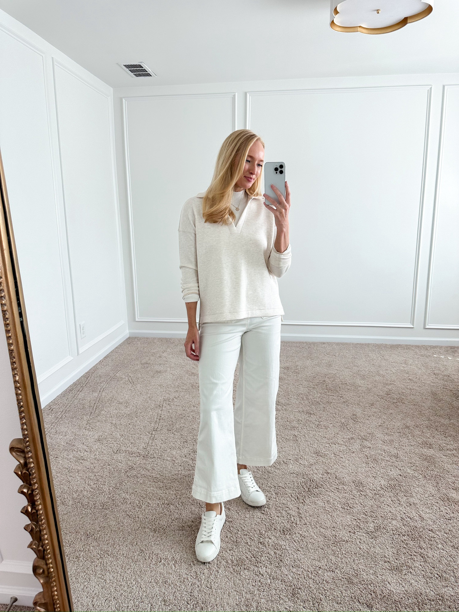 Casual daytime monochromatic look! Wearing size small in this Spanx AirEssentials top and jeans. Use my code AMANDAJOHNxSPANX for 15% off! Fall outfits // monochromatic outfits // casual outfits // work outfits // daytime outfits // Spanx air essentials // Spanx fashion 

#LTKWorkwear #LTKStyleTip #LTKSeasonal