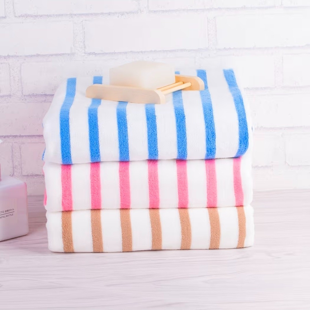Microfiber Beach Towels, Large Bath Towel Set for Adult, 6 Pack, 27" x 55" - Cabana Stripe - Absorbent, Quick Dry for Pool, Bathroom, Sport, Yoga, Camping, Swimming, Dorm, Summer Party, Blue, Pink, Yellow

#LTKSwim #LTKHome #LTKActive