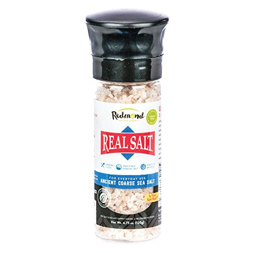 Redmond Real Sea Salt - Natural Unrefined Organic Gluten Free, Coarse Salt with Coarse Grinder (Original) | Amazon (US)