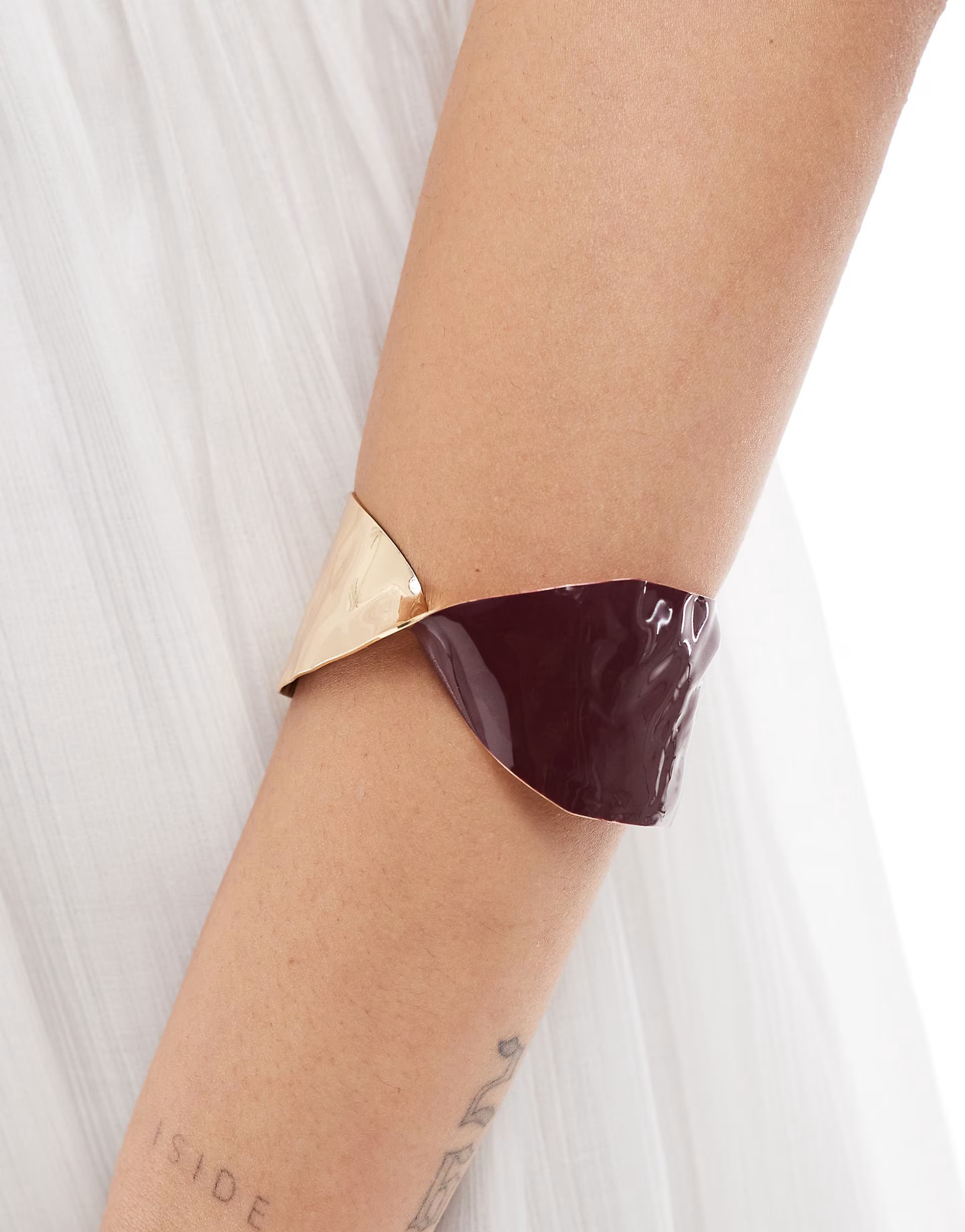 ASOS DESIGN cuff bracelet with enamel molten detail | ASOS (Global)