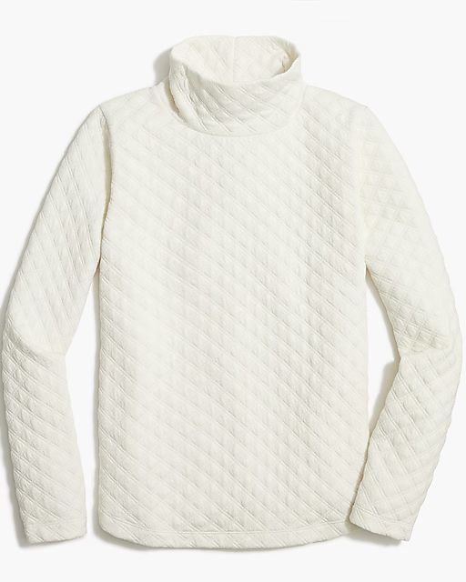 Quilted mockneck pullover | J.Crew Factory