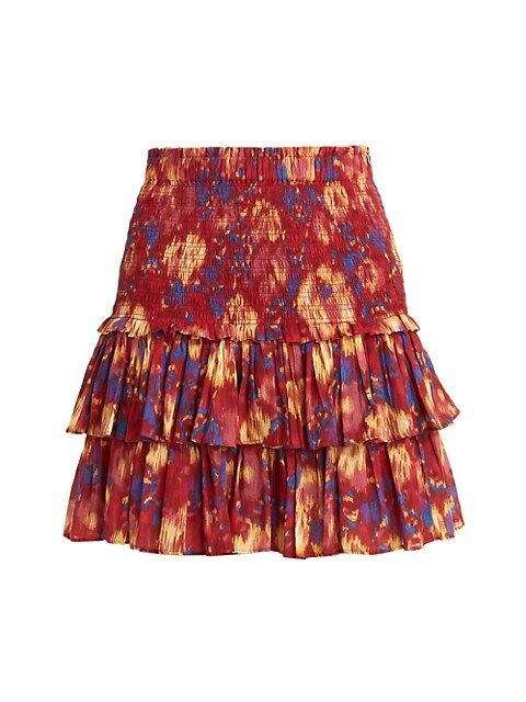 Naomi Smocked Mini Skirt | Saks Fifth Avenue