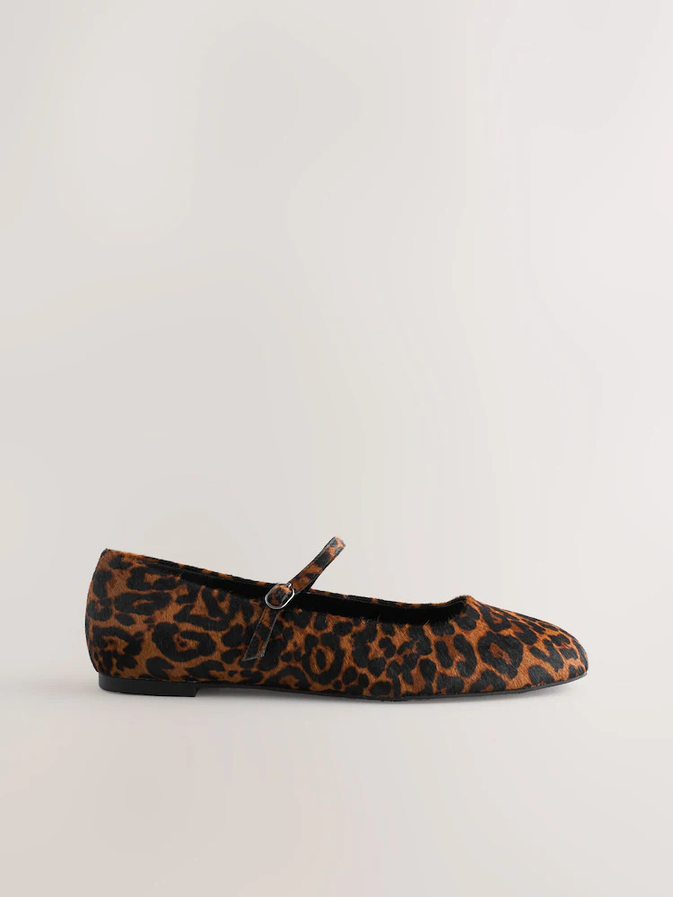 Kopen  Luipaard - Forever Comfort\u00ae Leather Mary Jane Ballerina Shoes van Next Nederland | Next EU