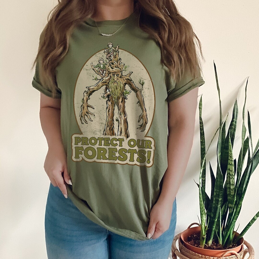 Treebeard Forest Shirt fangorn Middle Earth the Shire Hobbit Fellowship Frodo Baggins Distressed ... | Etsy (US)