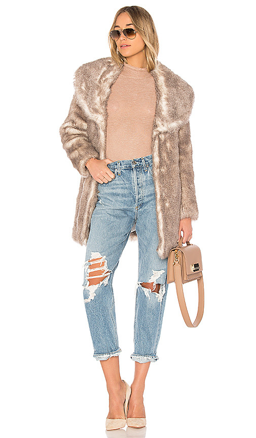 Unreal Fur Elixir Coat in Gray. - size L (also in M) | Revolve Clothing