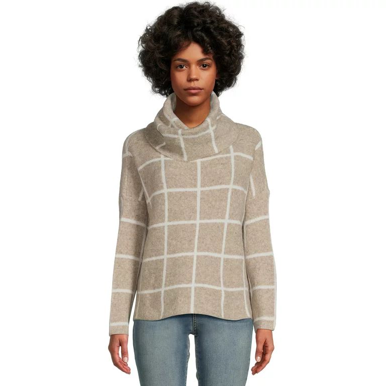 Dreamers by Debut Womens Cowl Neck Pullover Long Sleeve Sweater - Walmart.com | Walmart (US)