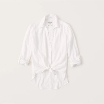 Long-Sleeve Boyfriend Shirt | Abercrombie & Fitch (US)