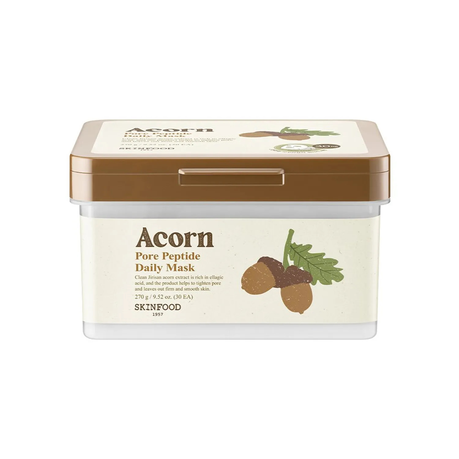SKINFOOD Acorn Pore Peptide Daily Mask Sheet 30P | OLIVE YOUNG Global | Olive Young Global