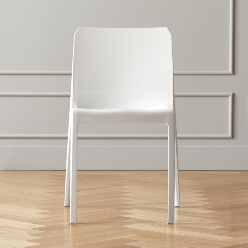 Bolla White Dining Chair + Reviews | CB2 | CB2
