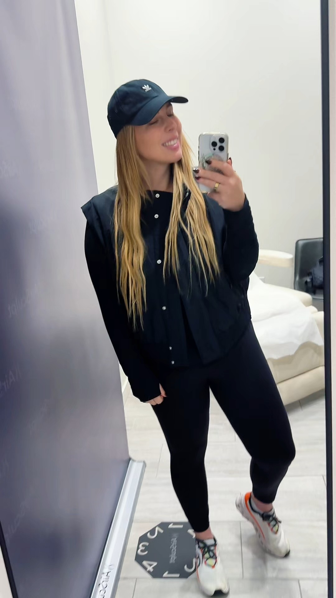 I’m wearing my three favorite brands. Mix of high and low. Aerie, Lululemon and Target. These very long sleeves I wear almost daily in the fall and winter. They’re light, ribbed, have thumb holes and are so flattering. The long sleeve runs big, I’m in a medium. Large in the vest and a size 10 in the Lulu  

#LTKTall #LTKMidsize #LTKActive