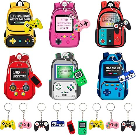 30 Pcs Valentines Day Cards Gifts for Kids Classroom, Keychain Valentines Party Favors for Kids S... | Amazon (US)