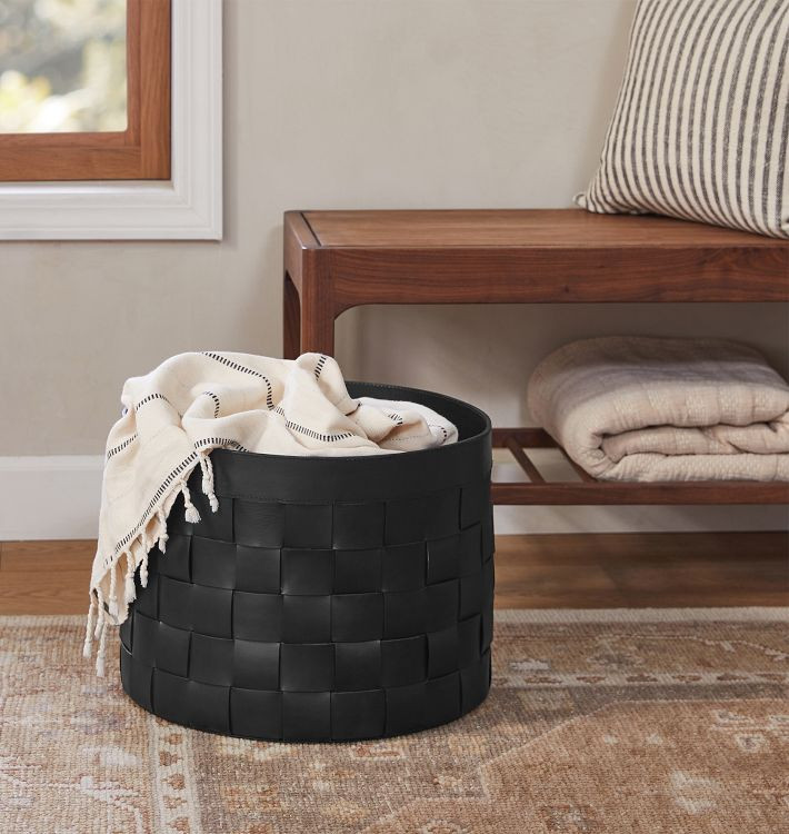 Woven Leather Basket Collection | Rejuvenation