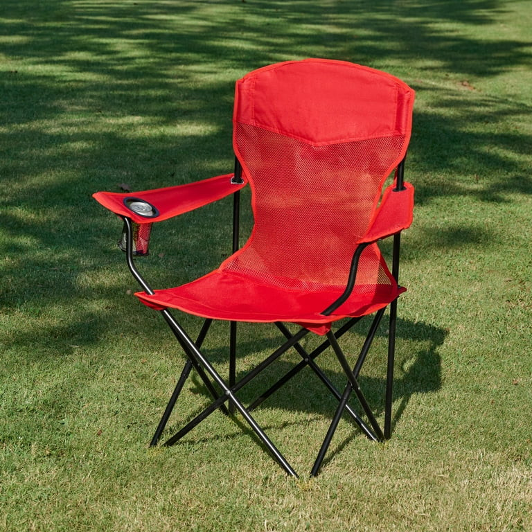 Ozark Trail Basic Chair Mesh, Red, Adult, 32.28in x 20.28in x 37.60in | Walmart (US)