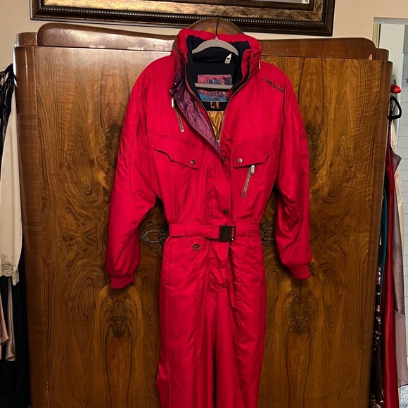 Nevica Authentic Expert Dark Pink Ski Suit Size 12 - Vintage! | Poshmark
