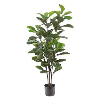 NATURAE DECOR 57 in. Artificial Fiddle Leaf Fig OUT-FIDDLE-57BC - The Home Depot | The Home Depot