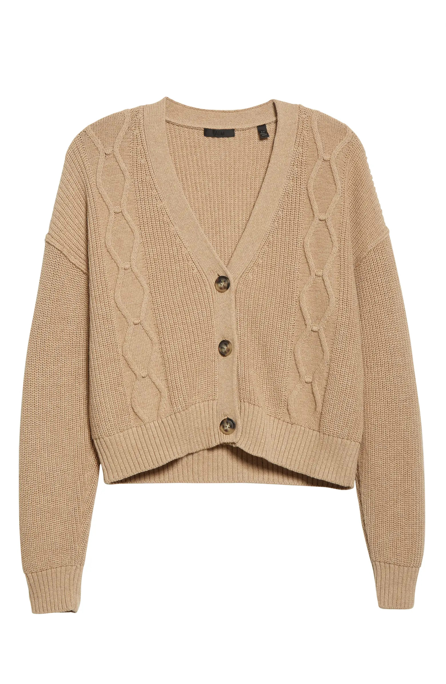 Cable Knit Cotton & Cashmere Cardigan | Nordstrom