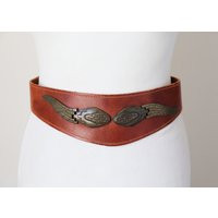 Vintage Leather Corset Belt 1980s Leather Tan Brown XS / Small | Etsy (UK)
