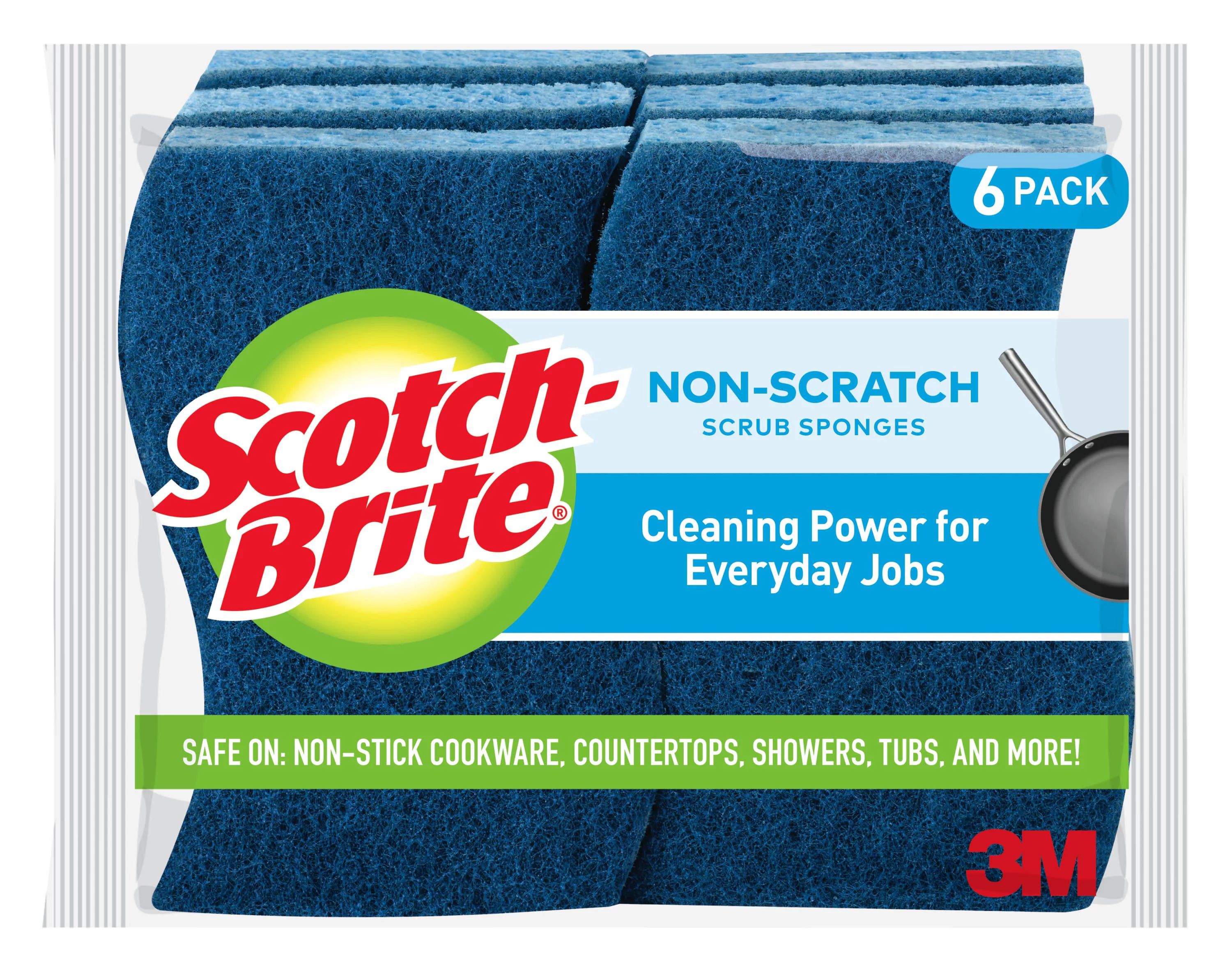 Scotch-Brite Non-Scratch Scrub Sponges, 6 Sponges - Walmart.com | Walmart (US)