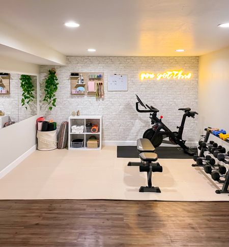 Home gym basement transformation! One of my favorite spaces in our house 

#LTKfamily #LTKhome #LTKfitness