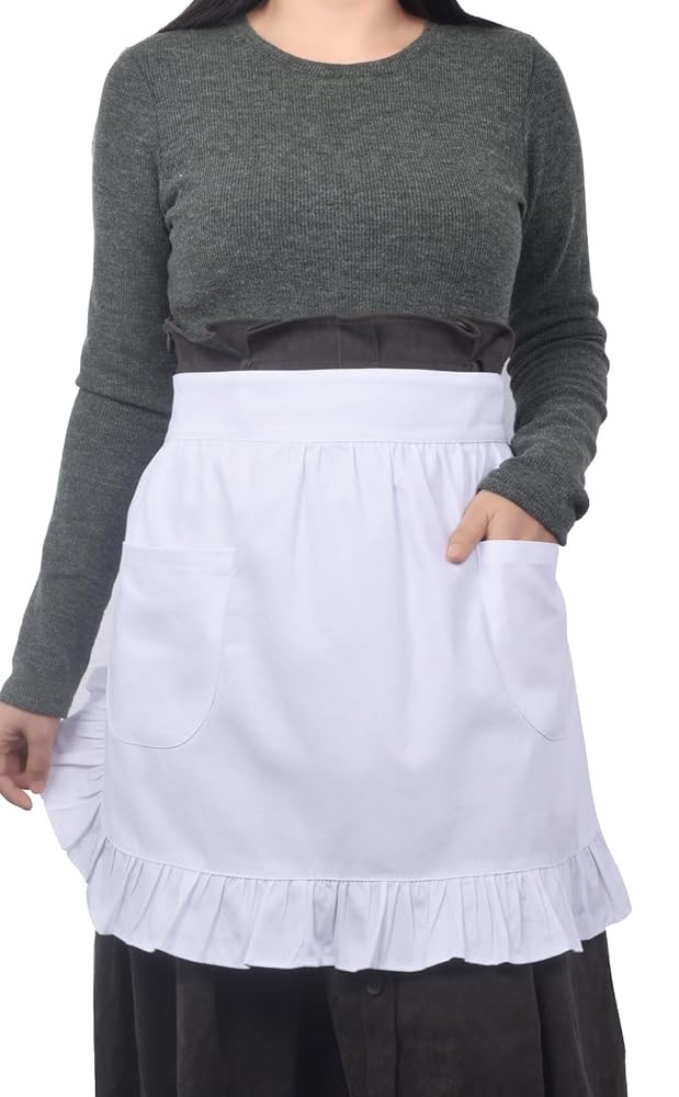 Love Potato 100% Cotton 2 Pockets Waist Apron Kitchen Cooking Restaurant Bistro Half Aprons for G... | Amazon (US)