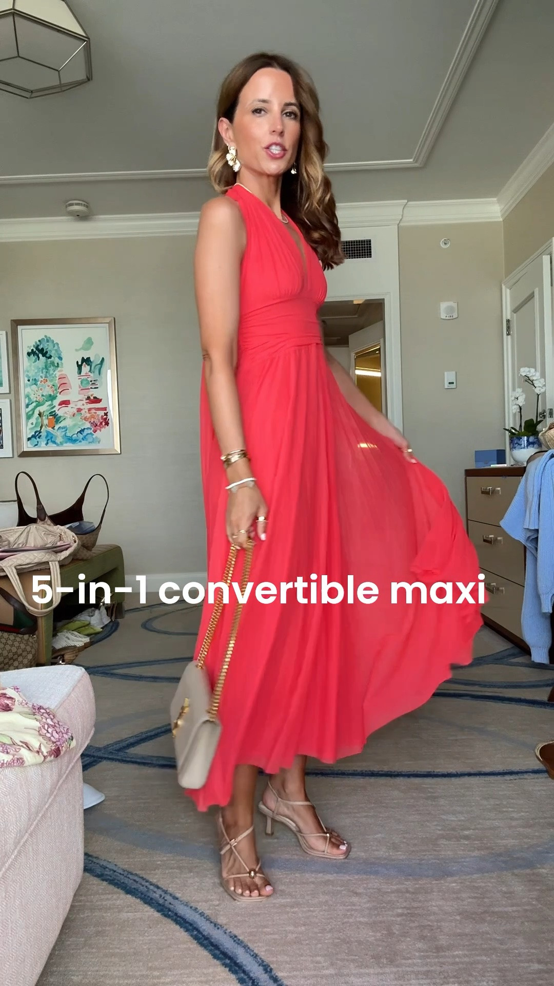 My Palm Beach outfit of the day! Wedding guest dress in XXS petite. Spring wedding guest. Summer wedding guest. Party dress. Neutral heels are TTS. YSL Kate clutch.

#LTKootd #LTKWedding #LTKTravel