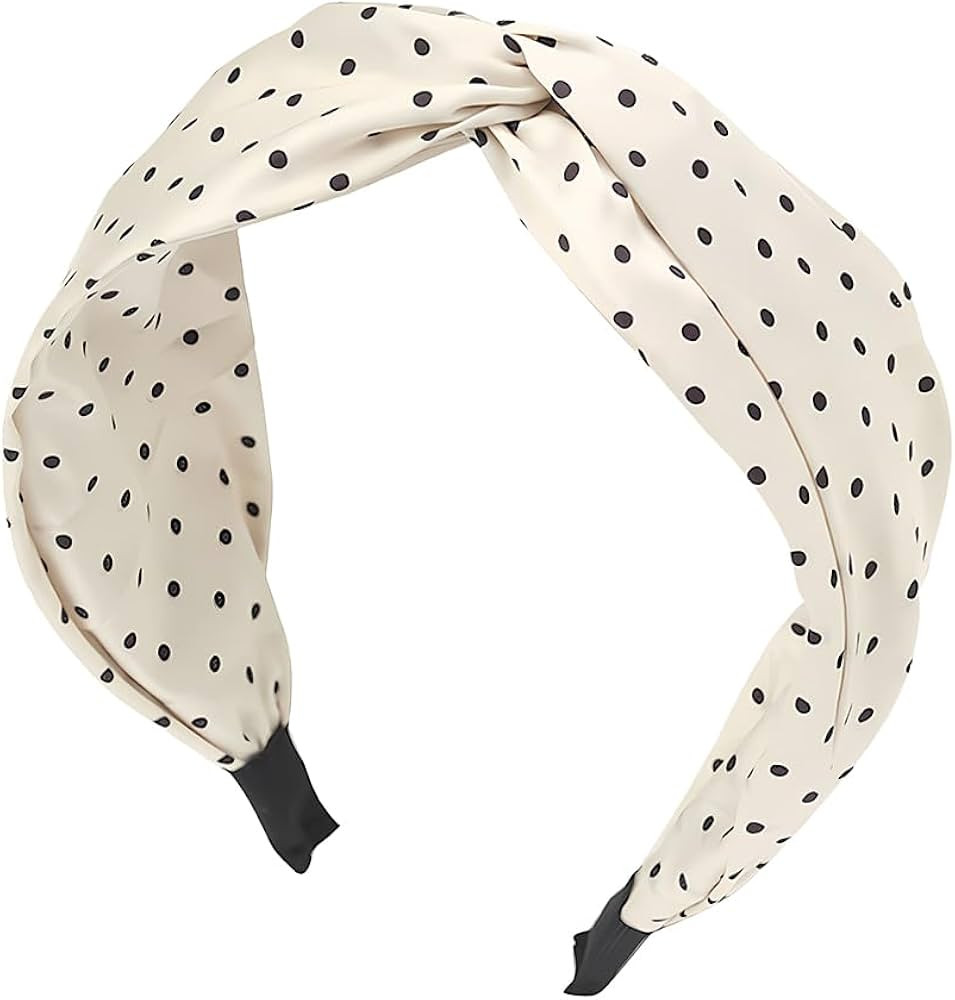 Kilener Polka Dot Headband Top Knot Headband for Women Girls Polka Dots Head Band Wide Knotted He... | Amazon (US)