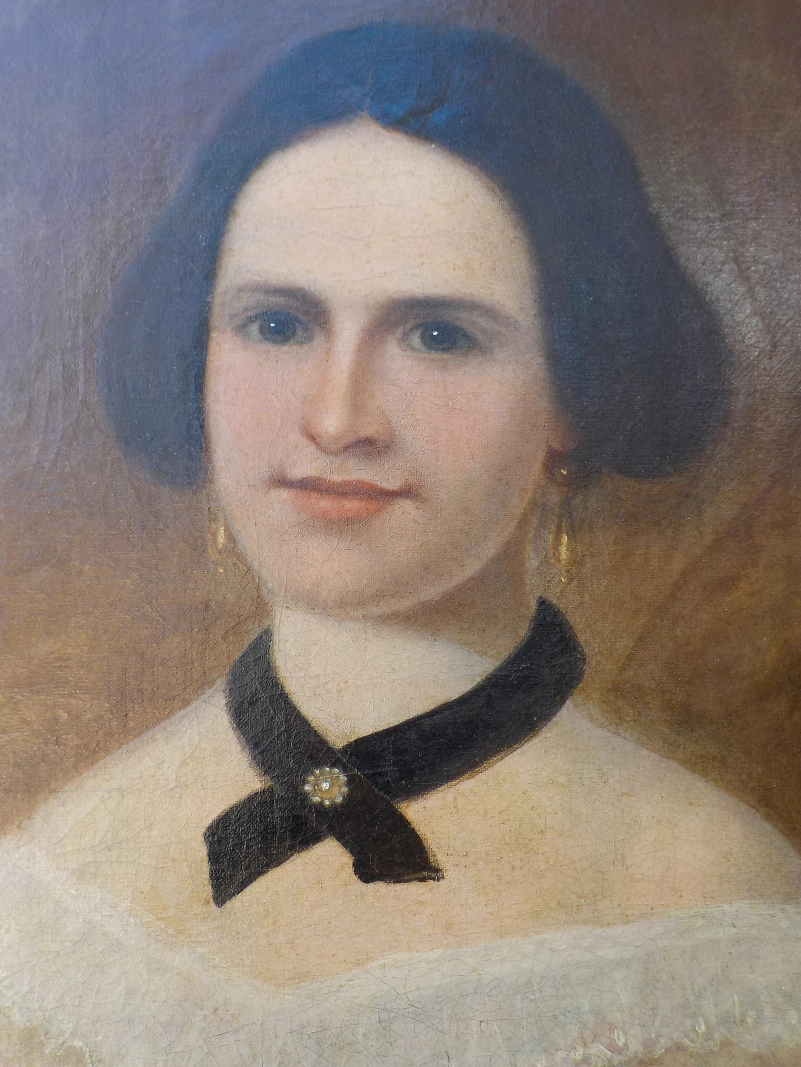 Antique VICTORIAN Lady WOMAN Soft Eyes Large Oil PORTRAIT - Etsy | Etsy (US)