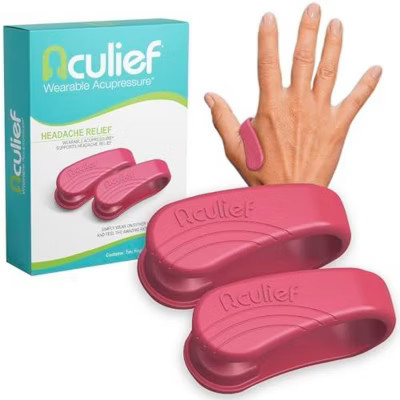 Aculief Award Winning Natural Headache, Migraine, Tension Relief Wearable - 2 Pack - (Pink, Regular) | Target
