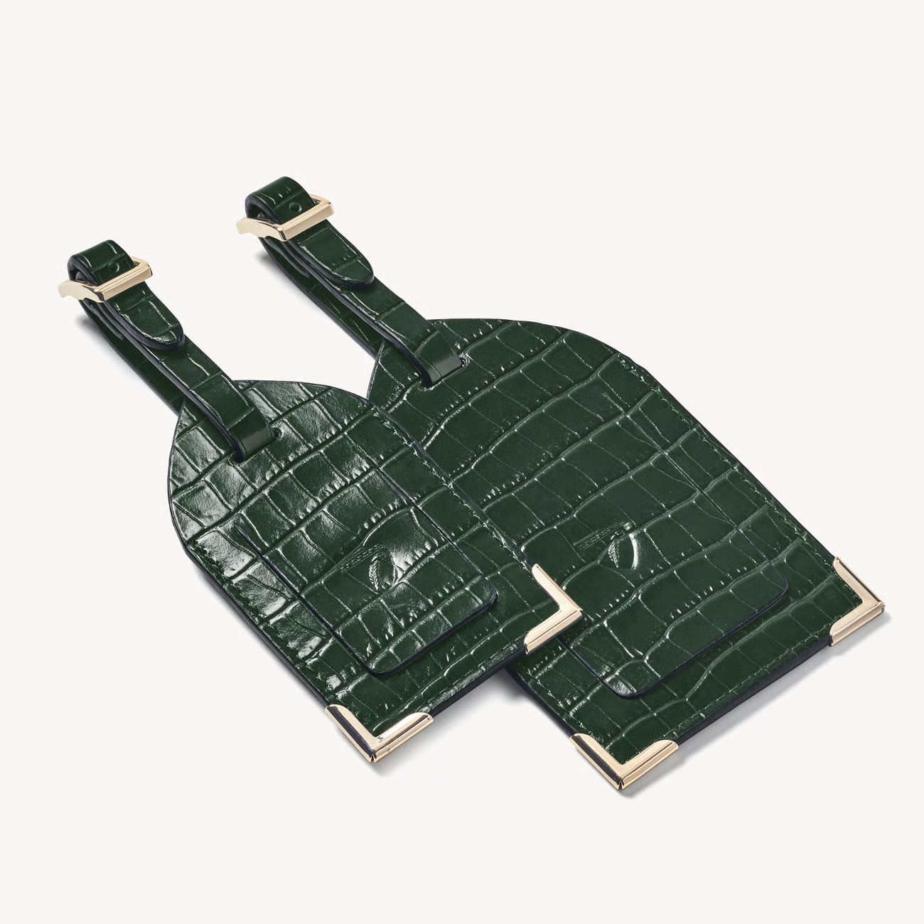 Set of 2 Luggage Tags

        
            
            Deep Shine Evergreen Small Croc | Aspinal of London US