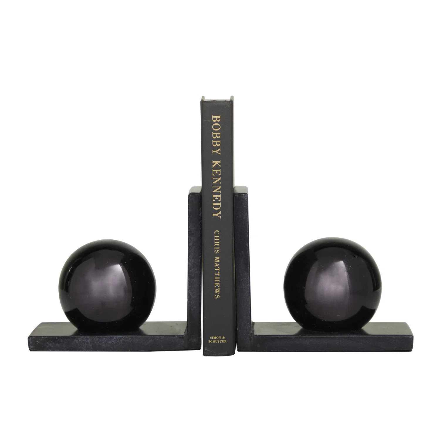 Marble Orb 7 lbs Decorative Bookends Set (Set of 2) | Wayfair North America