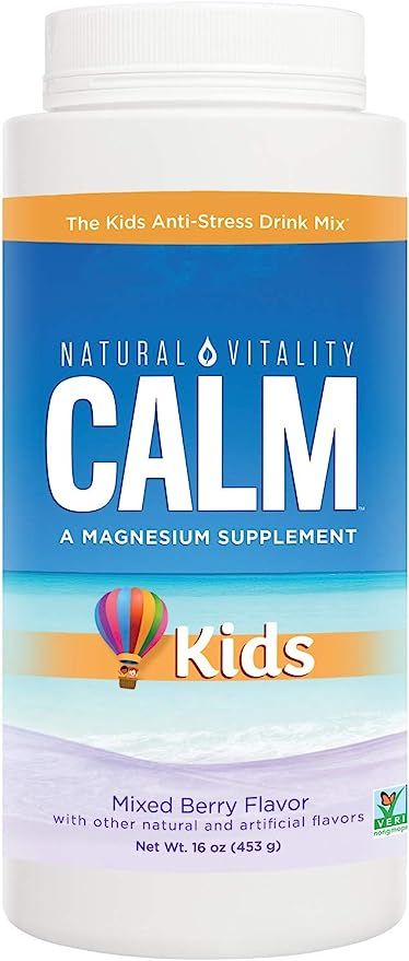 Natural Vitality Calm Specifics, Kids Magnesium Dietary Supplement Powder, Mixed Berry Flavor, 16... | Amazon (US)