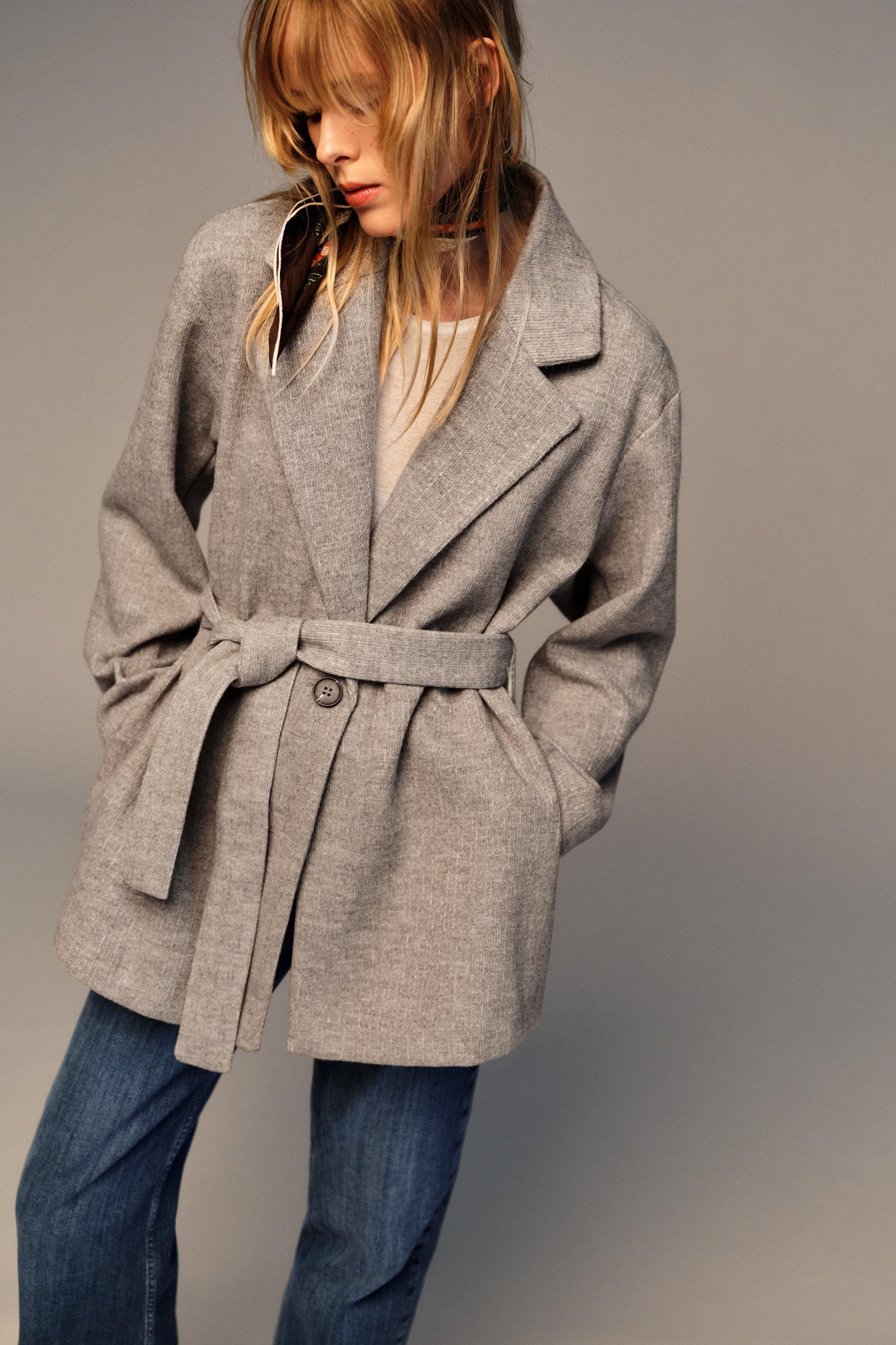 SOFT BLAZER WITH BELT | Zara UK